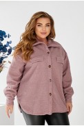 Рубашка -бомбер женская, цвет пудровый, 257R153 - фото № 5