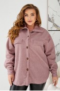 Рубашка -бомбер женская, цвет пудровый, 257R153 - фото № 6