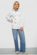 Сорочка-бомбер жіноча, колір білий, 257R153 оптом - фото № 1