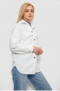Сорочка-бомбер жіноча, колір білий, 257R153 оптом - фото № 2