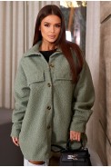 Рубашка -бомбер женская, цвет оливковый, 257R153 - фото № 9