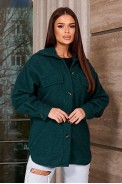 Рубашка -бомбер женская, цвет зеленый, 257R153 - фото № 0