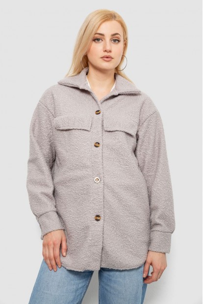 Рубашка -бомбер женская, цвет серый, 257R153