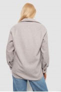 Рубашка -бомбер женская, цвет серый, 257R153 оптом - фото № 2