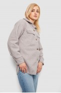 Рубашка -бомбер женская, цвет серый, 257R153 оптом - фото № 3