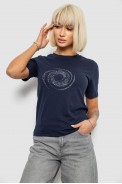Футболка женская с принтом, цвет синий, 241R139 - фото № 0