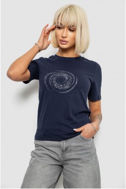 Футболка жіноча з принтом, колір синій, 241R139