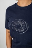 Футболка женская с принтом, цвет синий, 241R139 - фото № 4