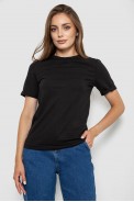 Футболка женская однотонная  -уценка, цвет черный, 238R111-1-U-3 - фото № 0