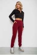 Спортивные штаны женские на флисе  -уценка, цвет бордовый, 238R58600-U - фото № 1