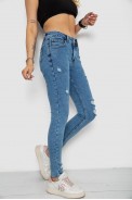 Джинси жіночі Skinny, колір блакитний, 182R1414 - фото № 2