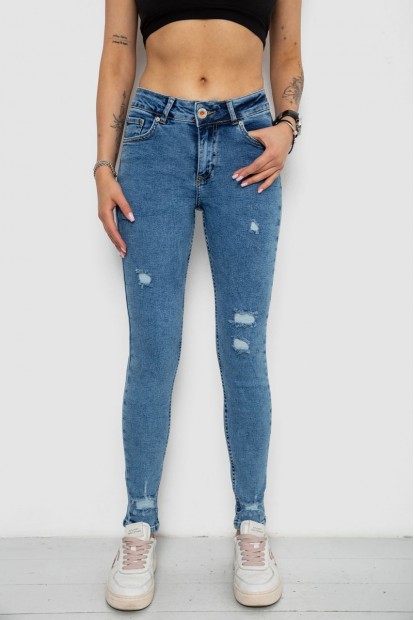 Джинсы женские Skinny, цвет голубой, 182R1414