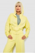 Спортивний костюм жіночий однотонний, колір жовтий, 244R1074AG - фото № 1