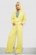 Спортивний костюм жіночий однотонний, колір жовтий, 244R1074AG - фото № 2