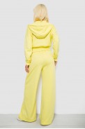 Спортивний костюм жіночий однотонний, колір жовтий, 244R1074AG - фото № 3