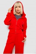 Спортивный костюм женский однотонный, цвет красный, 244R1074AG - фото № 1