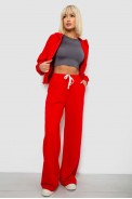 Спортивный костюм женский однотонный, цвет красный, 244R1074AG - фото № 0