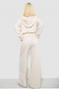 Спортивный костюм женский однотонный, цвет молочный, 244R1074AG - фото № 3