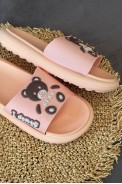 Шлепанцы женские с аппликацей, цвет персиковый, 243R5028-27A - фото № 1