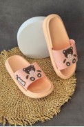 Шлепанцы женские с аппликацей, цвет персиковый, 243R5028-27A - фото № 0
