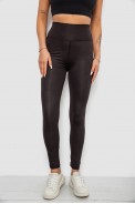 Лосини жіночі однотонні з принтом, колір чорний, 214R927 оптом - фото № 0