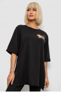 Футболка женская с принтом, цвет черный, 244R1031-5 - фото № 0