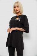 Футболка женская с принтом, цвет черный, 244R1031-5 - фото № 2