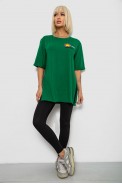 Футболка женская с принтом, цвет темно-зеленый, 244R1031-5 - фото № 1