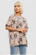 Футболка жіноча з принтом, колір бежевий, 244R4016 оптом - фото № 2
