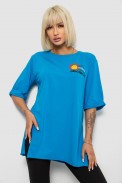 Футболка женская с принтом, цвет голубой, 244R1031-5 - фото № 0