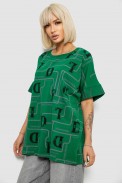 Футболка жіноча з принтом, колір зелений, 244R4016 оптом - фото № 2