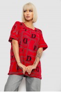 Футболка жіноча з принтом, колір червоний, 244R4016 - фото № 0
