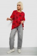 Футболка жіноча з принтом, колір червоний, 244R4016 - фото № 1