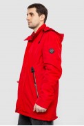 Куртка мужская демисезонная с капюшоном, цвет красный, 244R0221AL - фото № 2