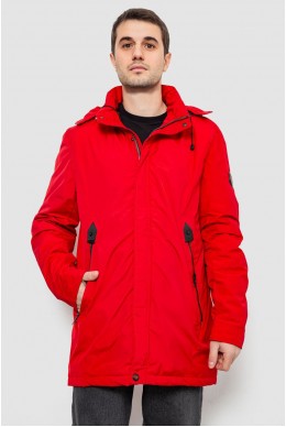 Куртка мужская демисезонная с капюшоном, цвет красный, 244R0221AL
