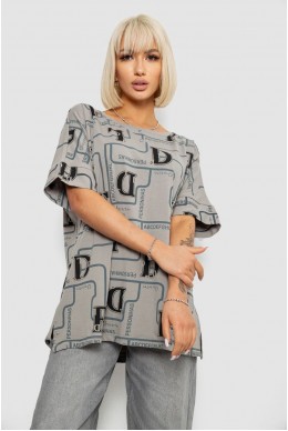 Футболка жіноча з принтом, колір сірий, 244R4016