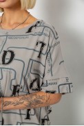 Футболка жіноча з принтом, колір сірий, 244R4016 - фото № 4