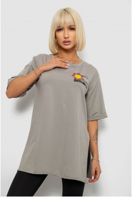 Футболка женская с принтом, цвет серый, 244R1031-5