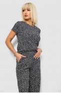 Костюм жіночий повсякденний з принтом, колір чорний, 257R815-3 - фото № 1