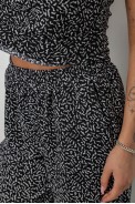 Костюм жіночий повсякденний з принтом, колір чорний, 257R815-3 - фото № 4