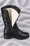 Сапоги женские зимние на меху, цвет черный, 243R12003 - фото № 4