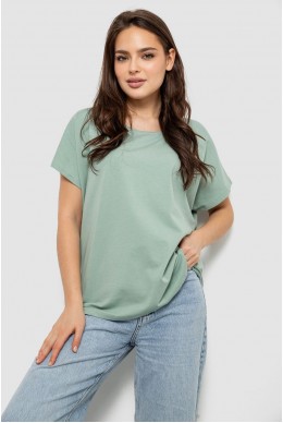 Футболка женская однотонная, цвет оливковый, 244R2400