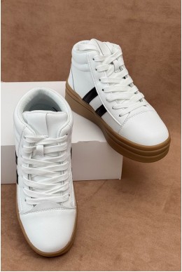 Кросівки жіночі демісезонні, колір біло-чорний, 248RWA180-4