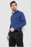 Рубашка мужская однотонная с принтом, цвет синий, 186R2029 - фото № 2