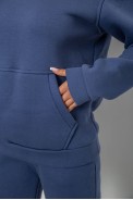 Спортивный костюм женский на флисе, цвет джинс, 247R2039 - фото № 4