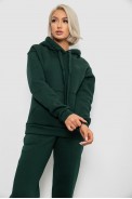 Спортивный костюм женский на флисе, цвет темно-зеленый, 247R2039 - фото № 1