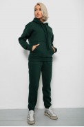 Спортивный костюм женский на флисе, цвет темно-зеленый, 247R2039 - фото № 2