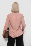 Блуза однотонна, колір пудровий, 230R97-2 оптом - фото № 3