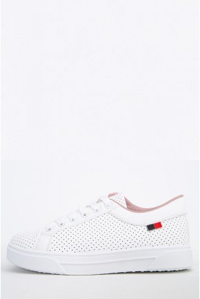 Жіночі білі кросівки з еко-шкіри 197R156-178