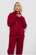 Спортивный костюм женский на флисе, цвет бордовый, 247R2039 - фото № 1